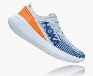 Hoka One One Men's Carbon X-SPE Road Running Shoes White/Orange Canada Sale [KHGOX-7962]